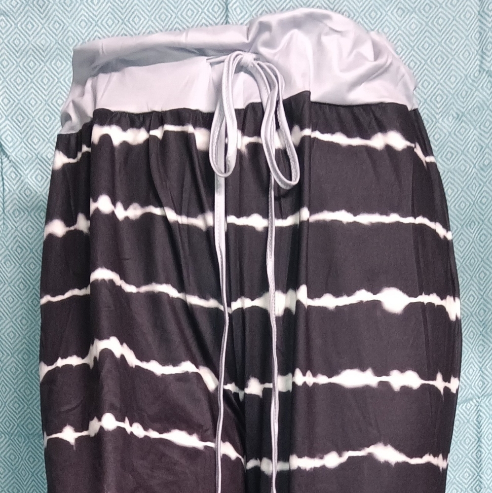 XXL Lounge Pants Black Tie-Dye